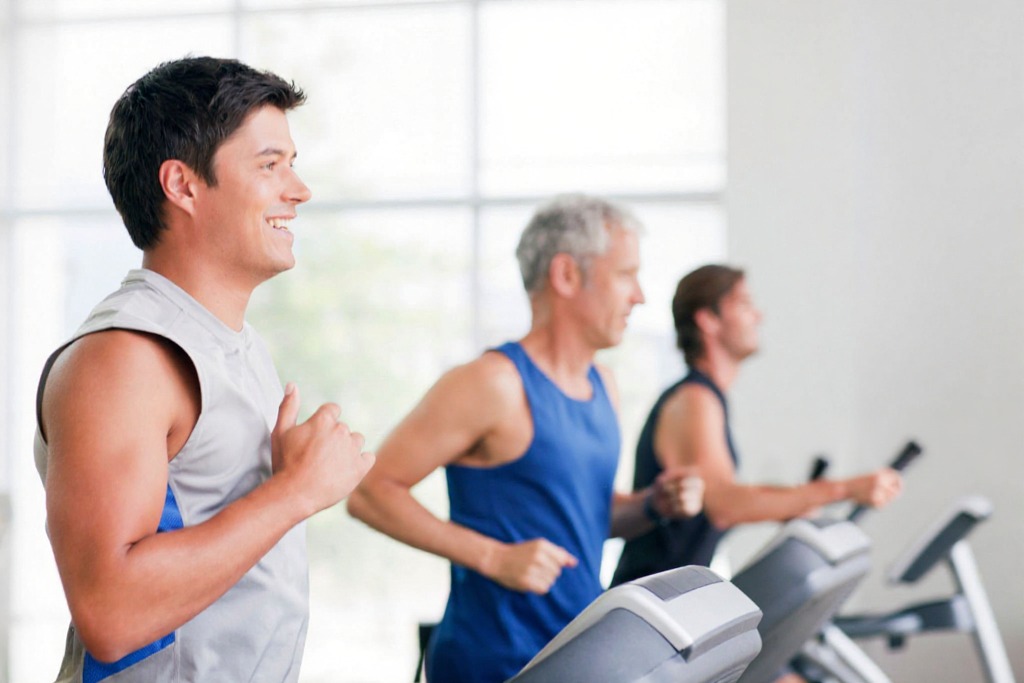 Active members exercising at a Toronto preventive health clinic